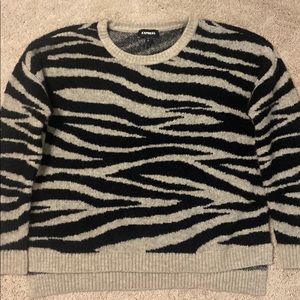 Express Oversized Zebra Sweater
